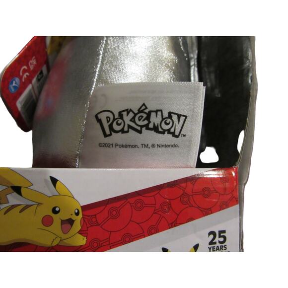 NEW Pikachu Plush Silver 8" GameStop Pokemon 25th Anniversary Chrome Nintendo - Picture 10 of 12
